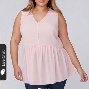 Lane Bryant light pink blouse size 22